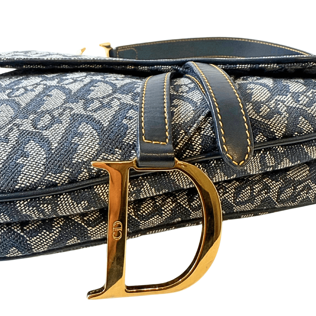 Christian Dior Oblique Jacquard Saddle Bag