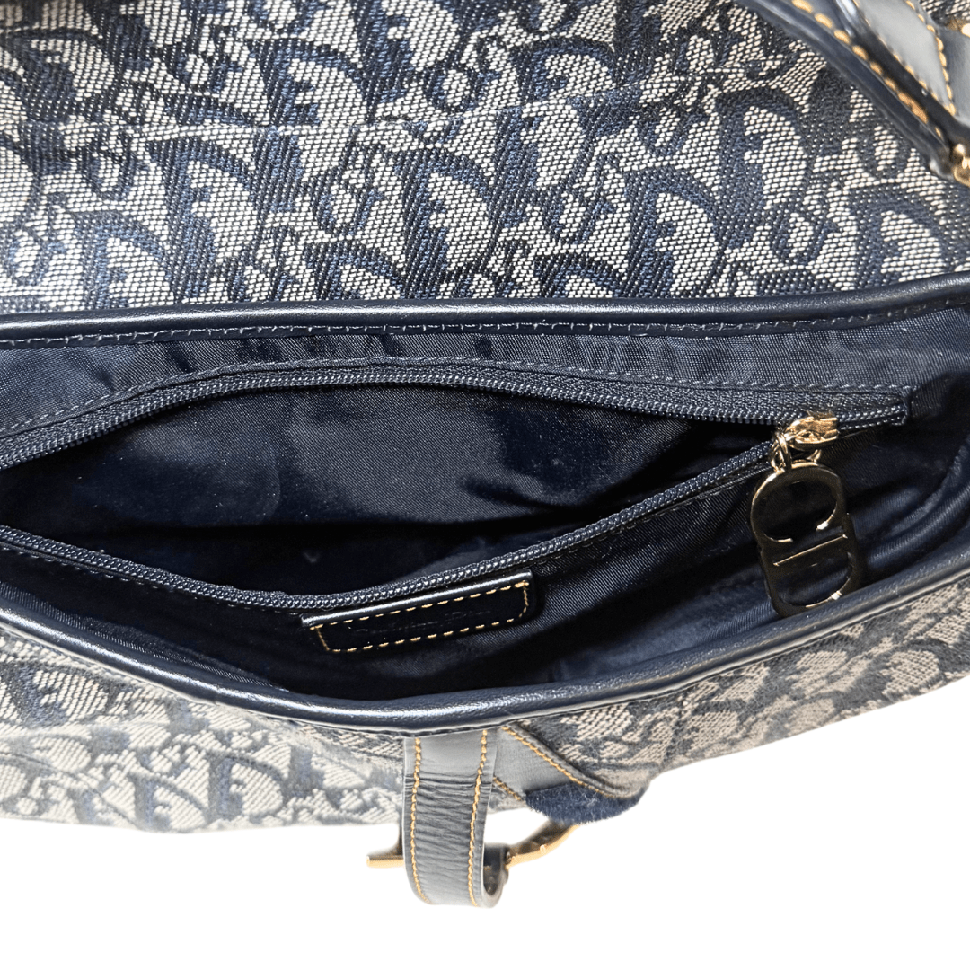 Christian Dior Oblique Jacquard Saddle Bag