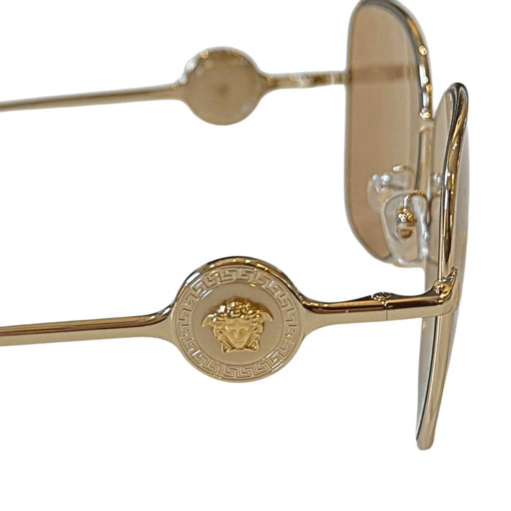 Versace Gold Mirror Frame Sunglasses