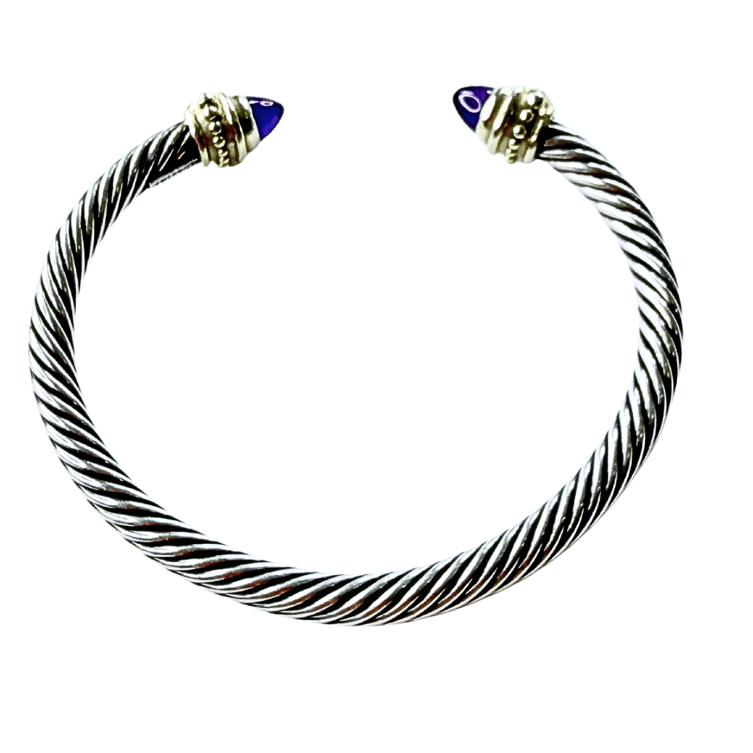 David Yurman Amethyst Cable Cuff Bracelet
