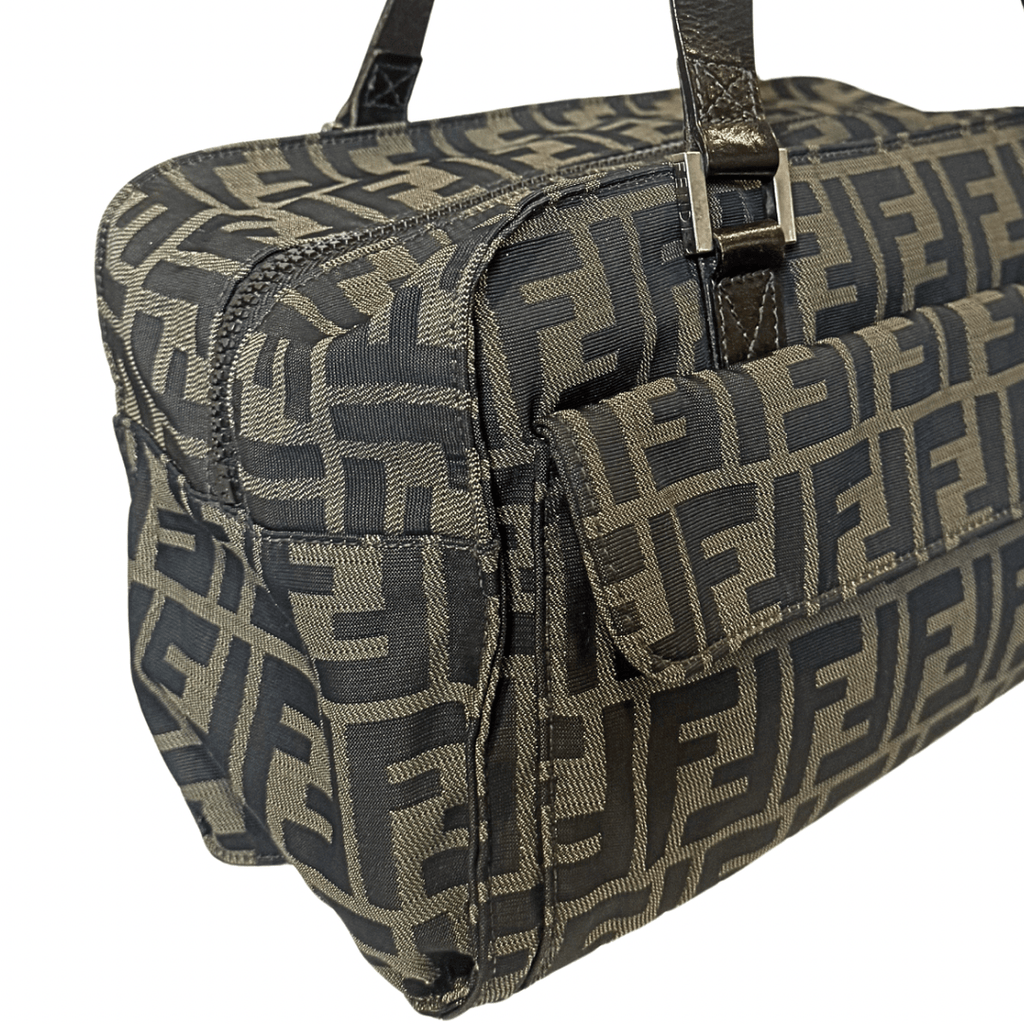 Fendi Monogram Zucca Utility Pocket Shoulder Bag