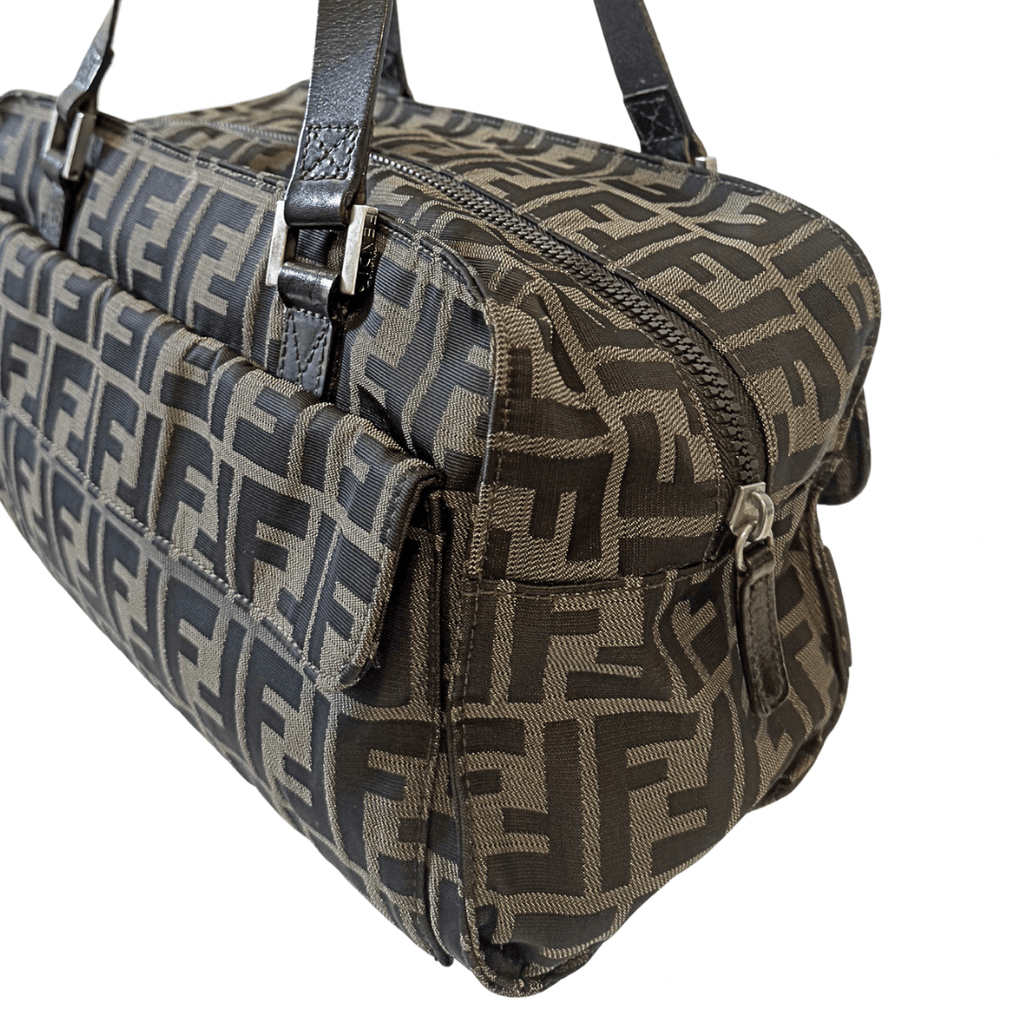 Fendi Monogram Zucca Utility Pocket Shoulder Bag