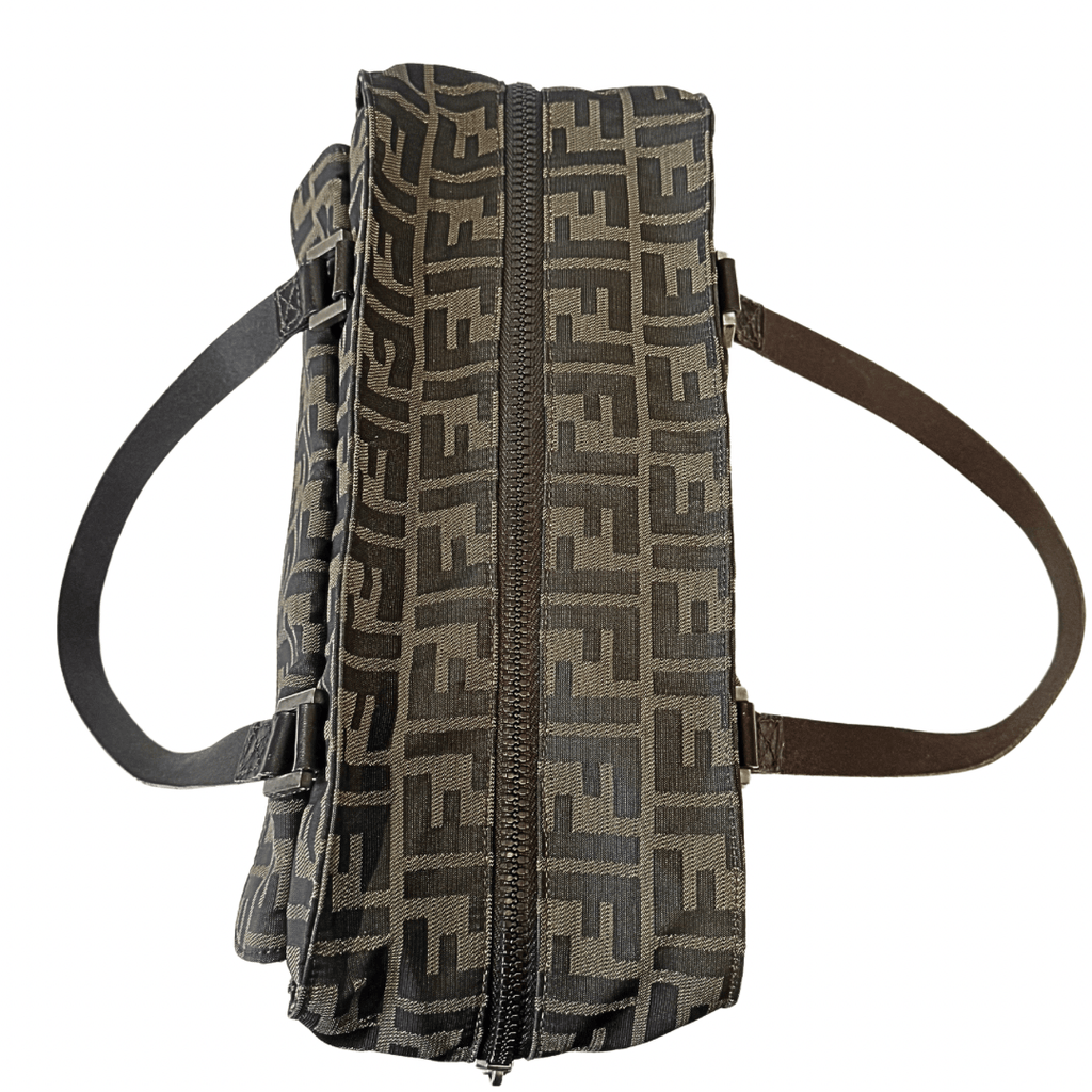 Fendi Monogram Zucca Utility Pocket Shoulder Bag