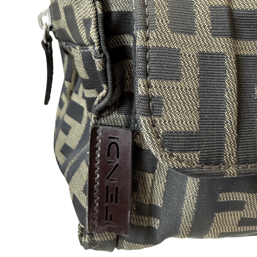 Fendi Monogram Zucca Utility Pocket Shoulder Bag