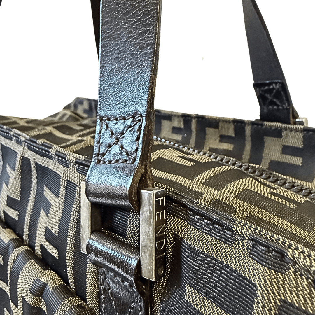 Fendi Monogram Zucca Utility Pocket Shoulder Bag