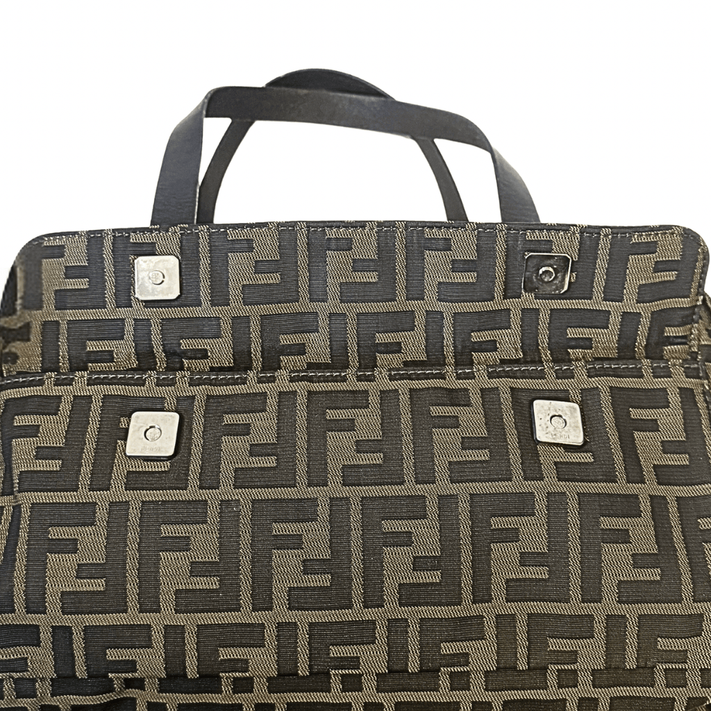 Fendi Monogram Zucca Utility Pocket Shoulder Bag