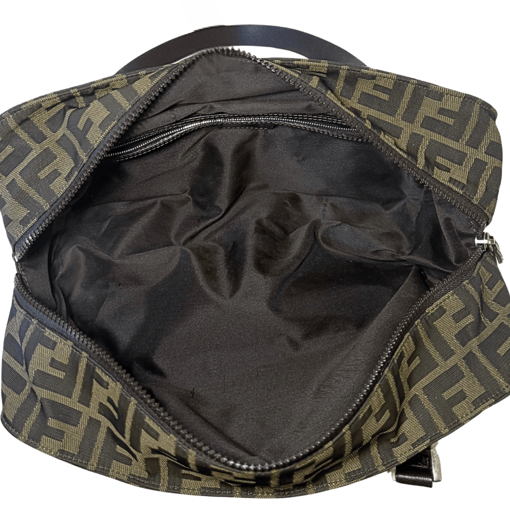 Fendi Monogram Zucca Utility Pocket Shoulder Bag