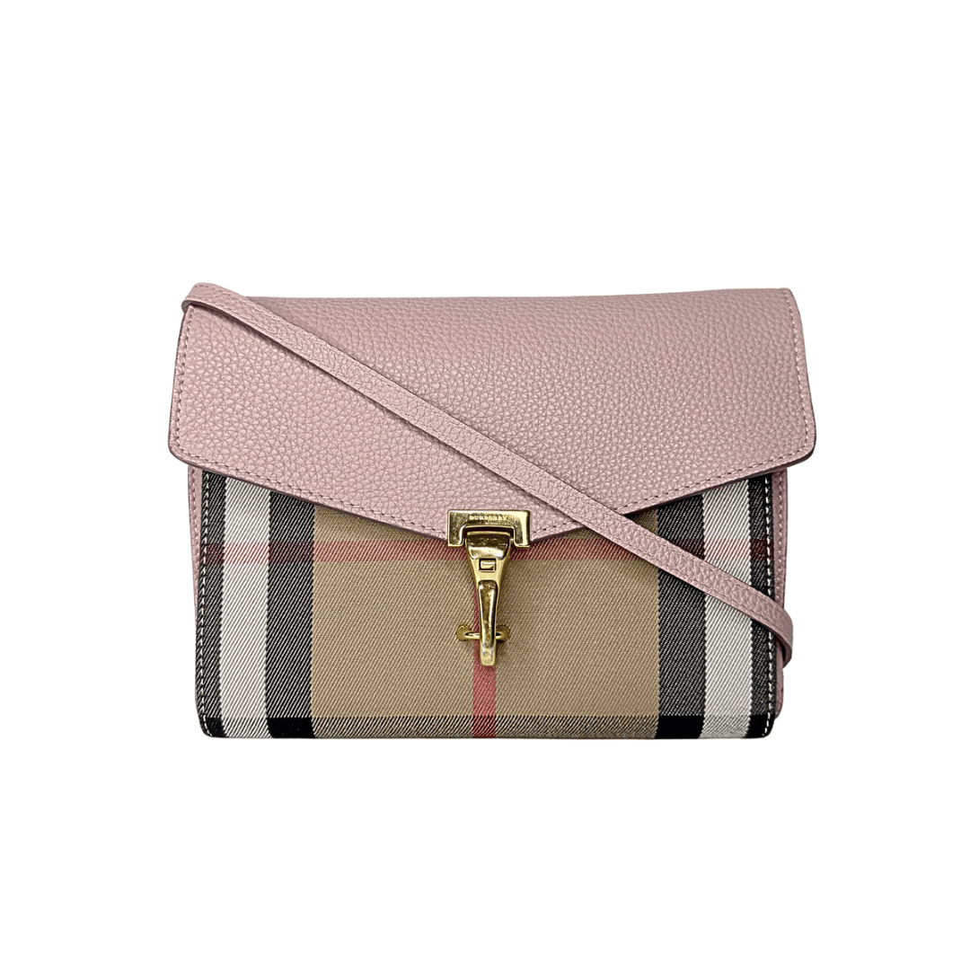 Burberry House Check Macken Leather Crossbody