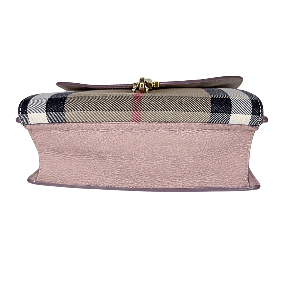 Burberry House Check Macken Leather Crossbody