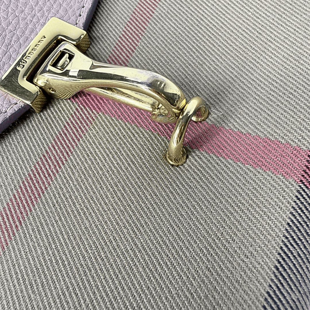 Burberry House Check Macken Leather Crossbody