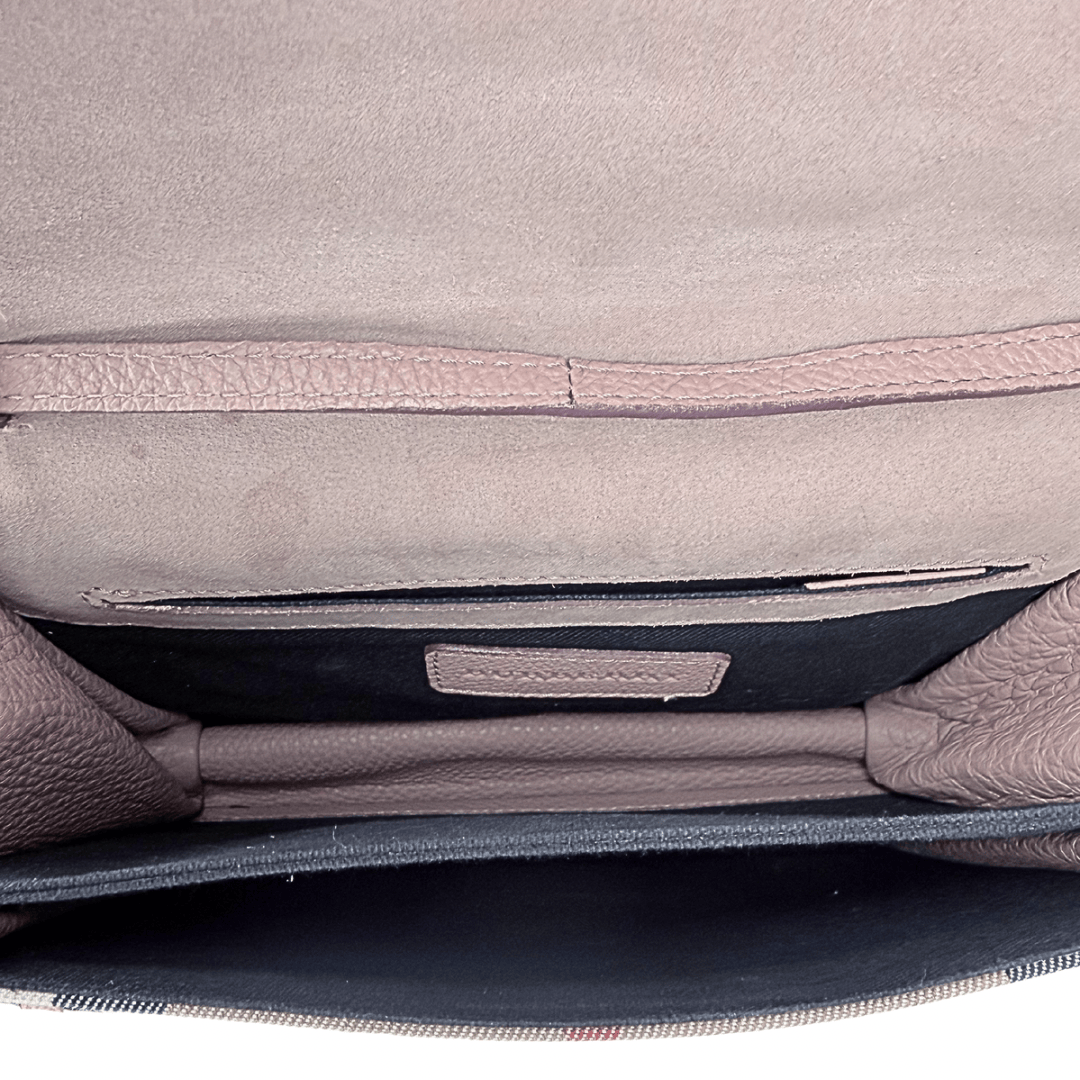Burberry House Check Macken Leather Crossbody