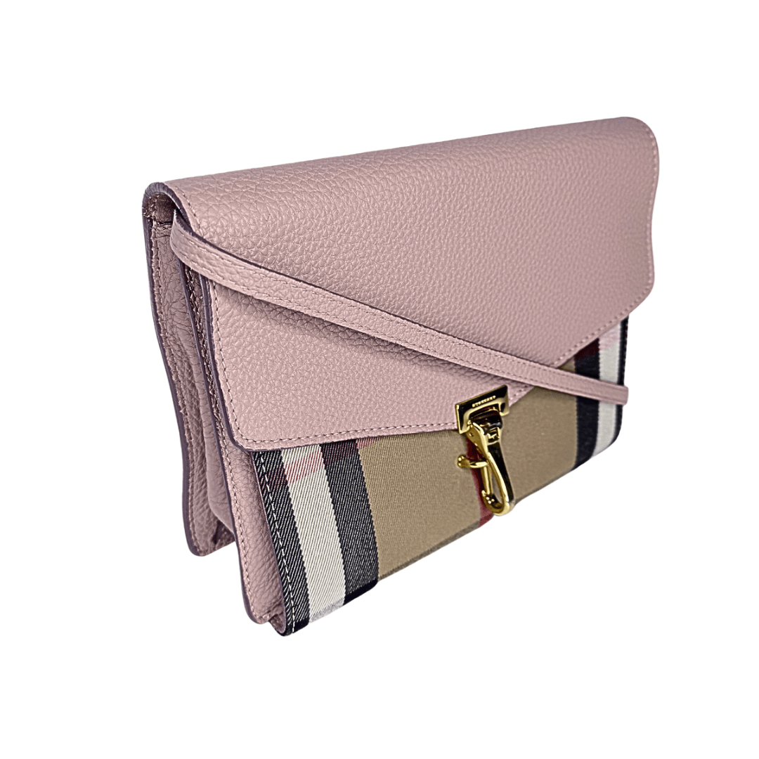 Burberry House Check Macken Leather Crossbody