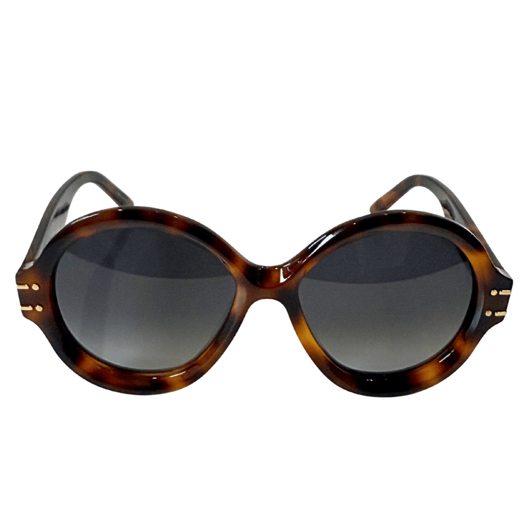 Dior Oversized Round Tortoise Sunglasses