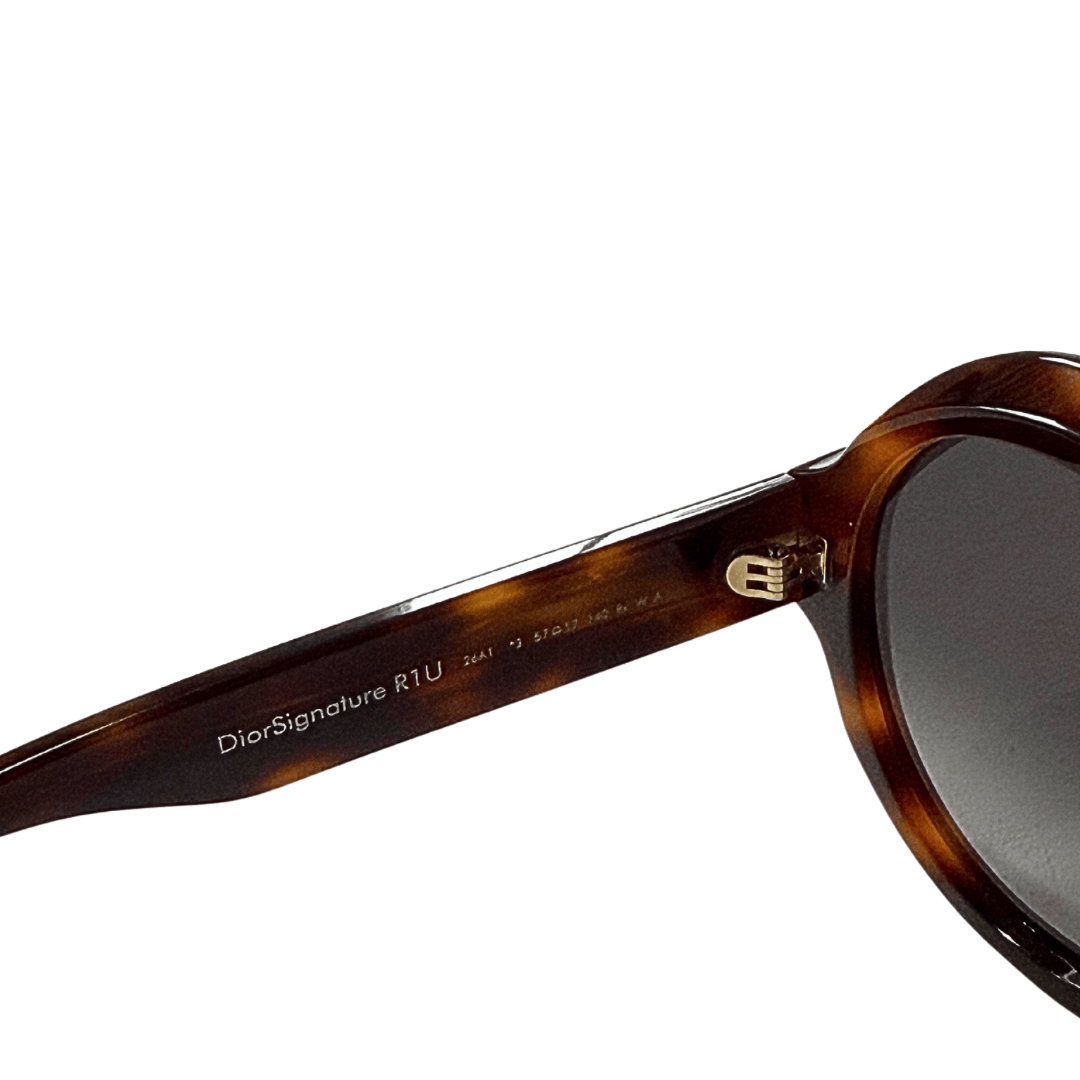Dior Oversized Round Tortoise Sunglasses