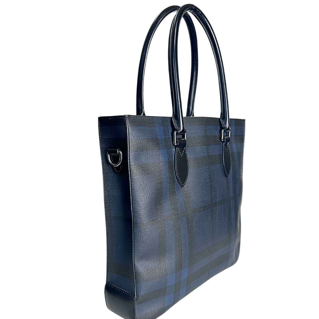 Burberry Nova Check Canvas Laptop Tote