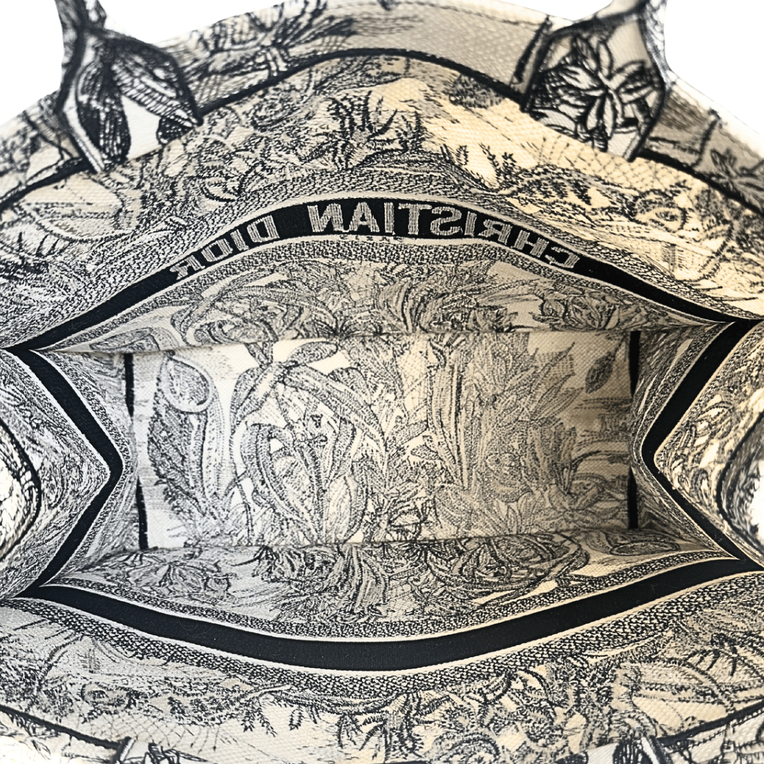 Christian Dior Toile de Jouy Carnivora Large Book Tote