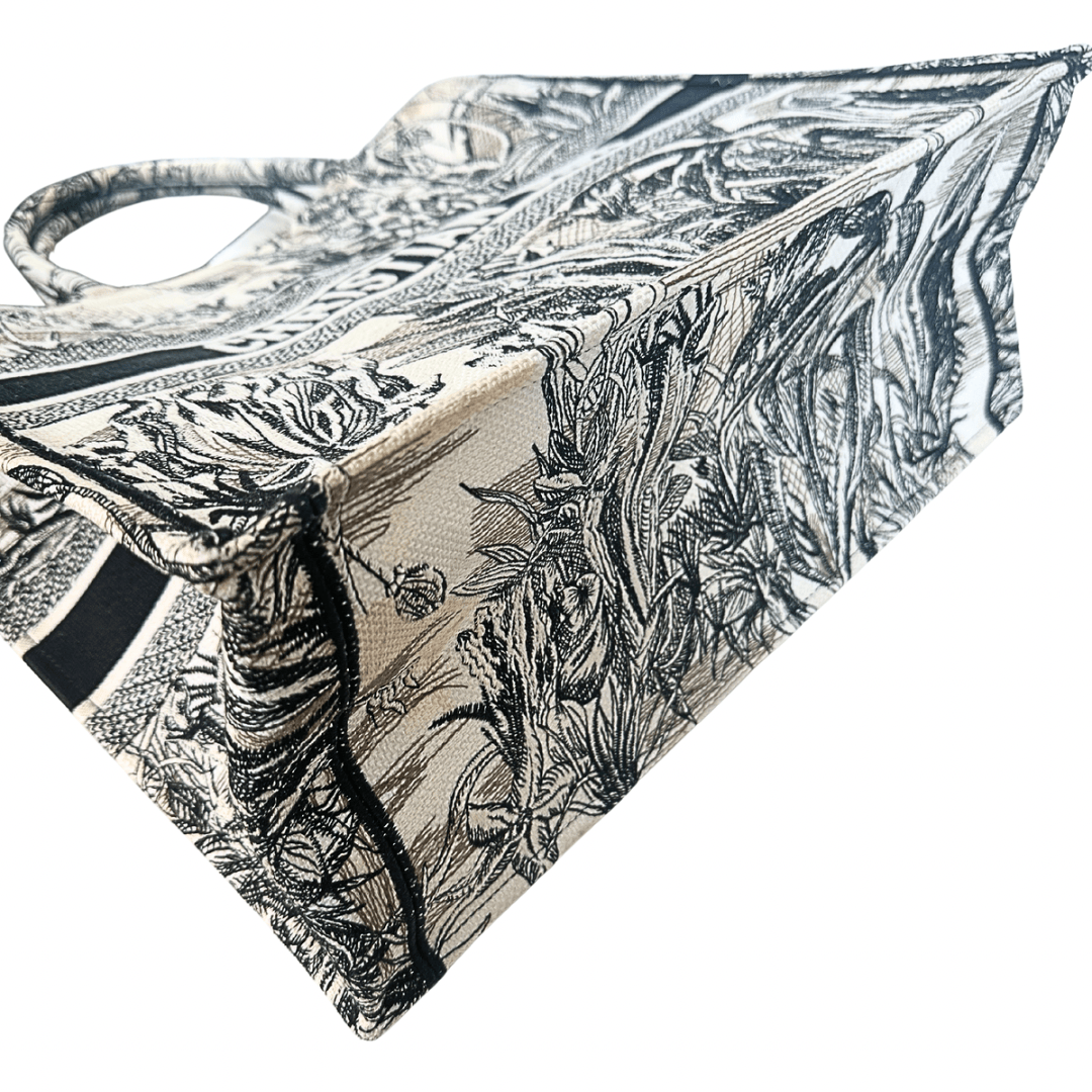 Christian Dior Toile de Jouy Carnivora Large Book Tote