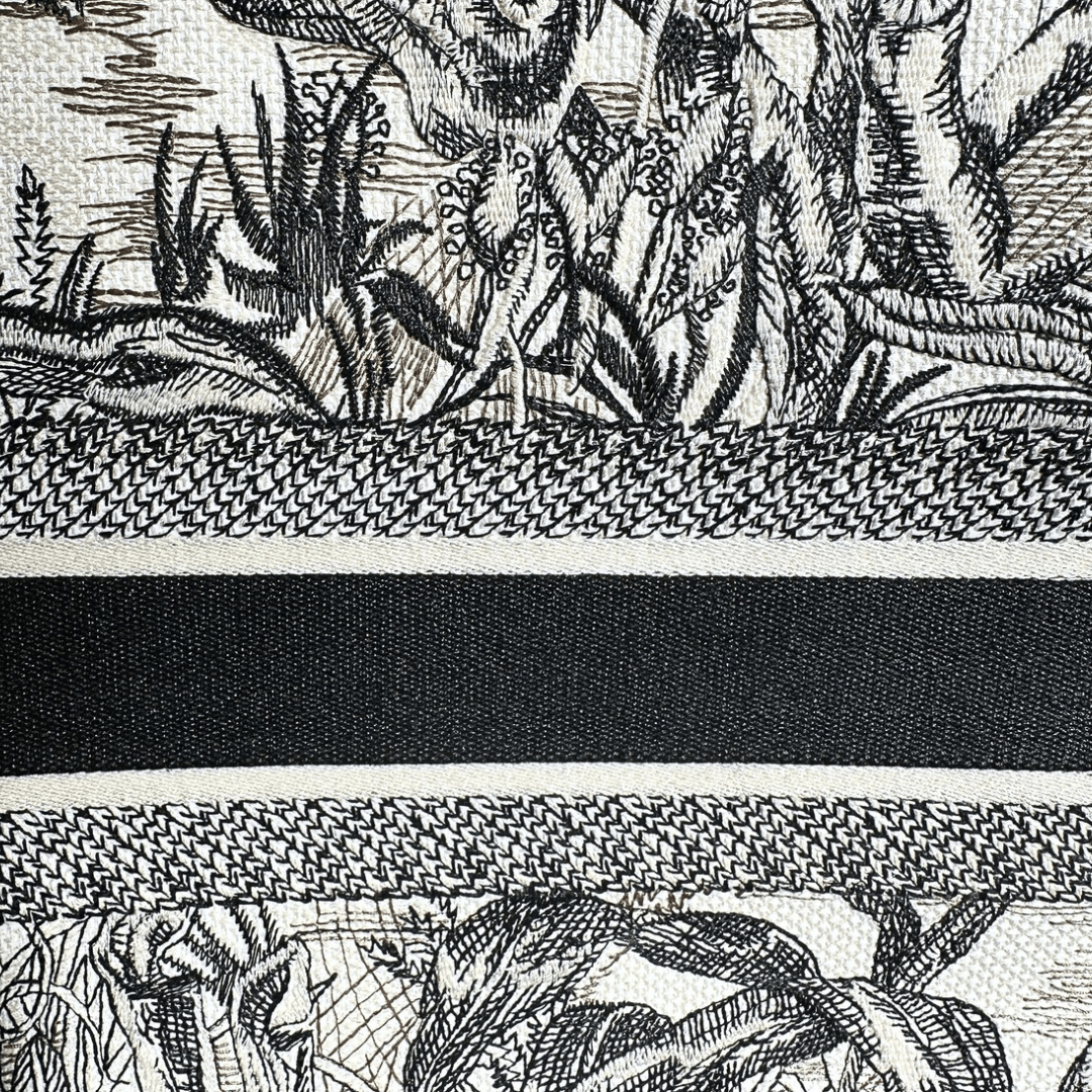 Christian Dior Toile de Jouy Carnivora Large Book Tote