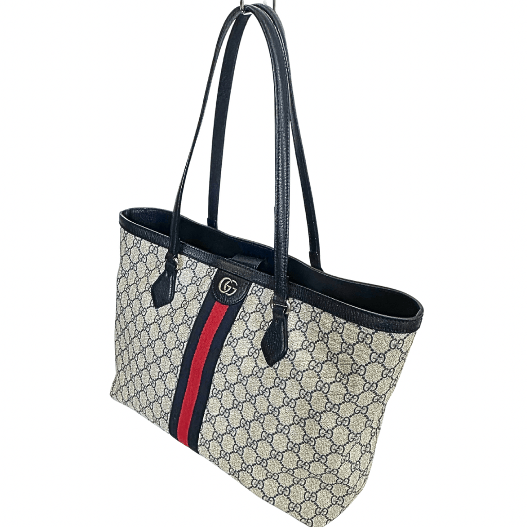 Gucci GG Supreme Ophidia Navy Tote Bag