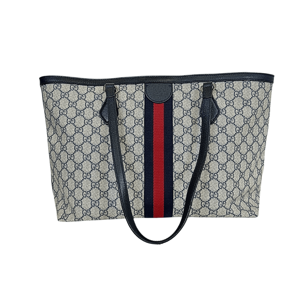 Gucci GG Supreme Ophidia Navy Tote Bag