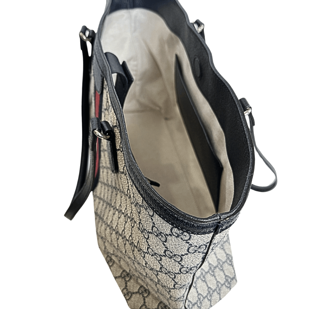 Gucci GG Supreme Ophidia Navy Tote Bag