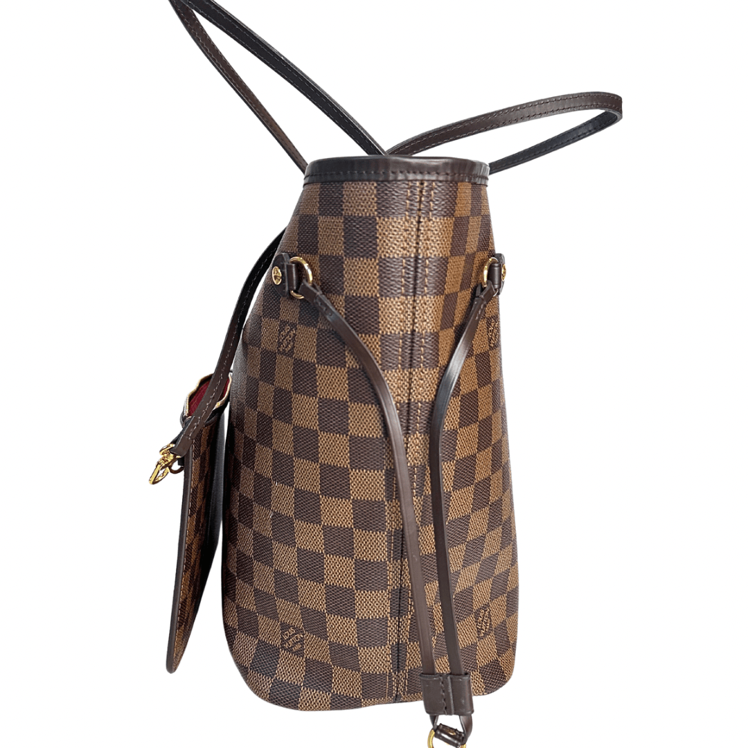 Louis Vuitton Damier Ebene Neverful MM w/ Pouch