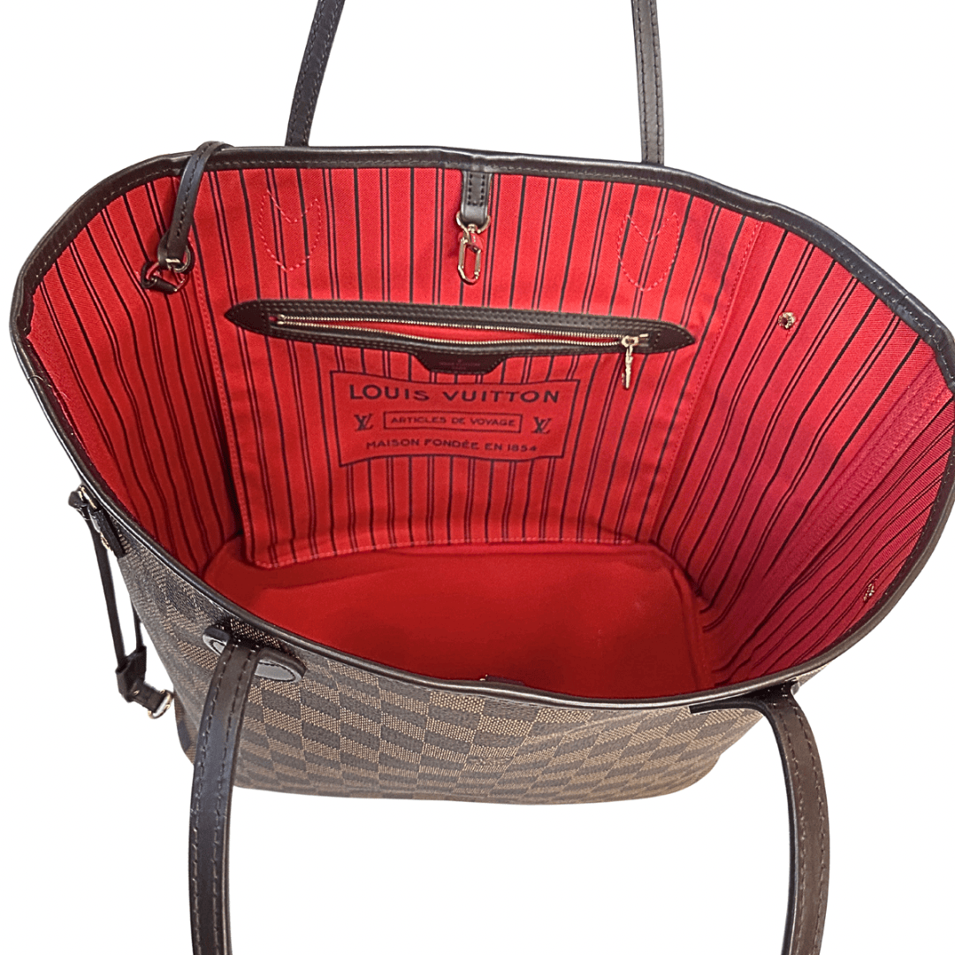 Louis Vuitton Damier Ebene Neverful MM w/ Pouch