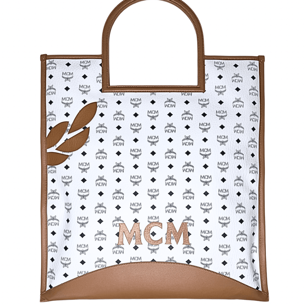 MCM Mega Laurel Leaf XL Shopper Tote