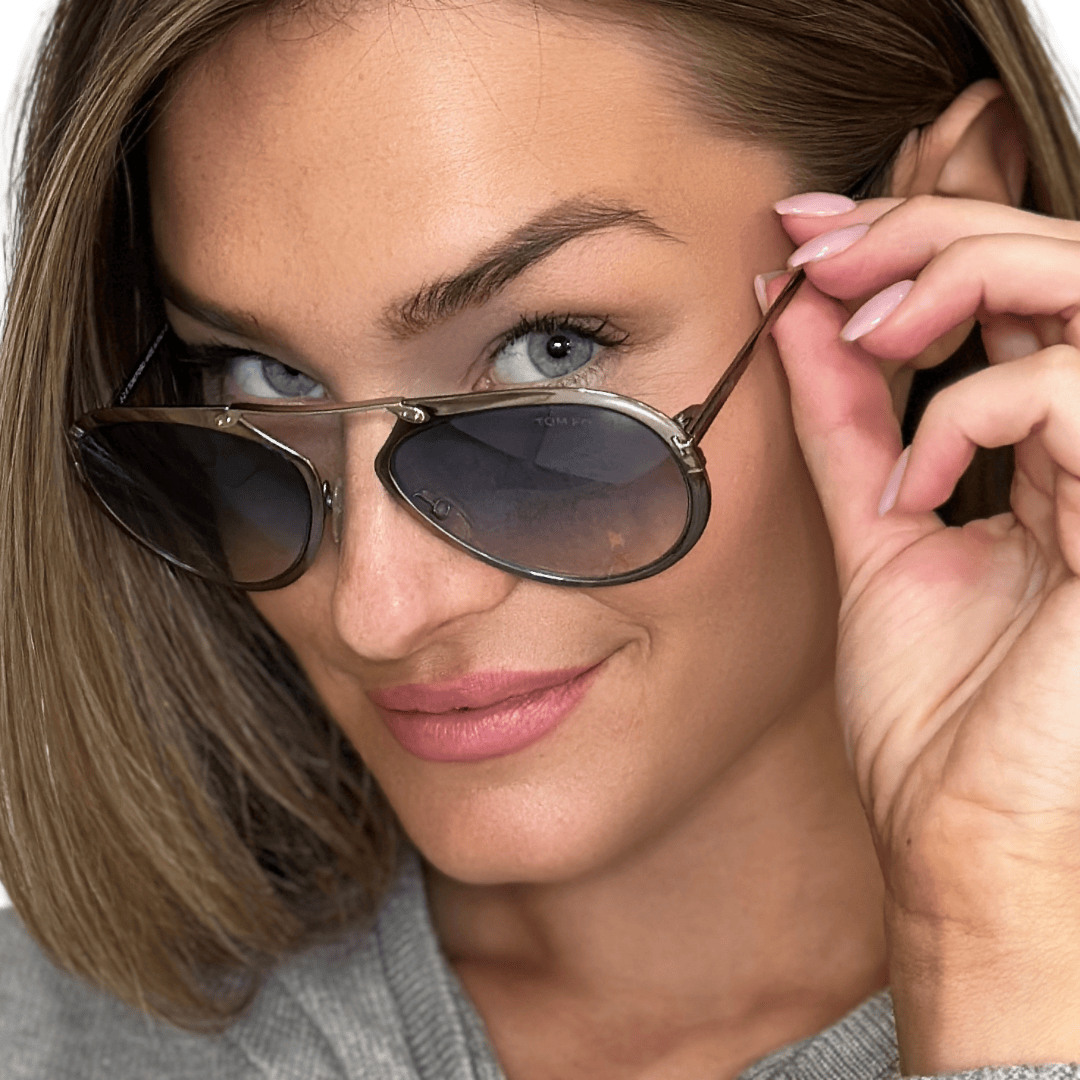 Tom Ford Dashel Aviator Sunglasses in Blue TF508