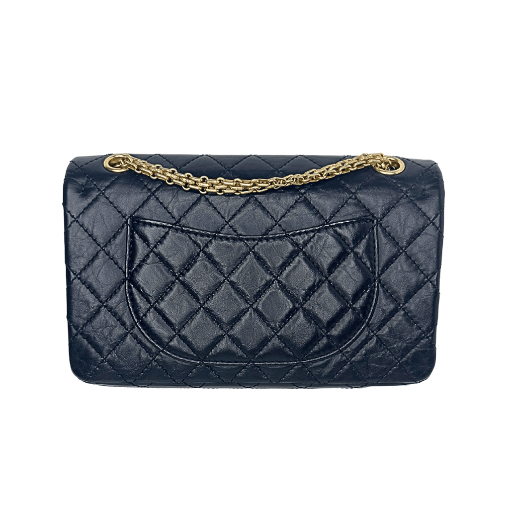 Chanel Lucky Charms Reissue 225 Black Gold Double Flap Bag