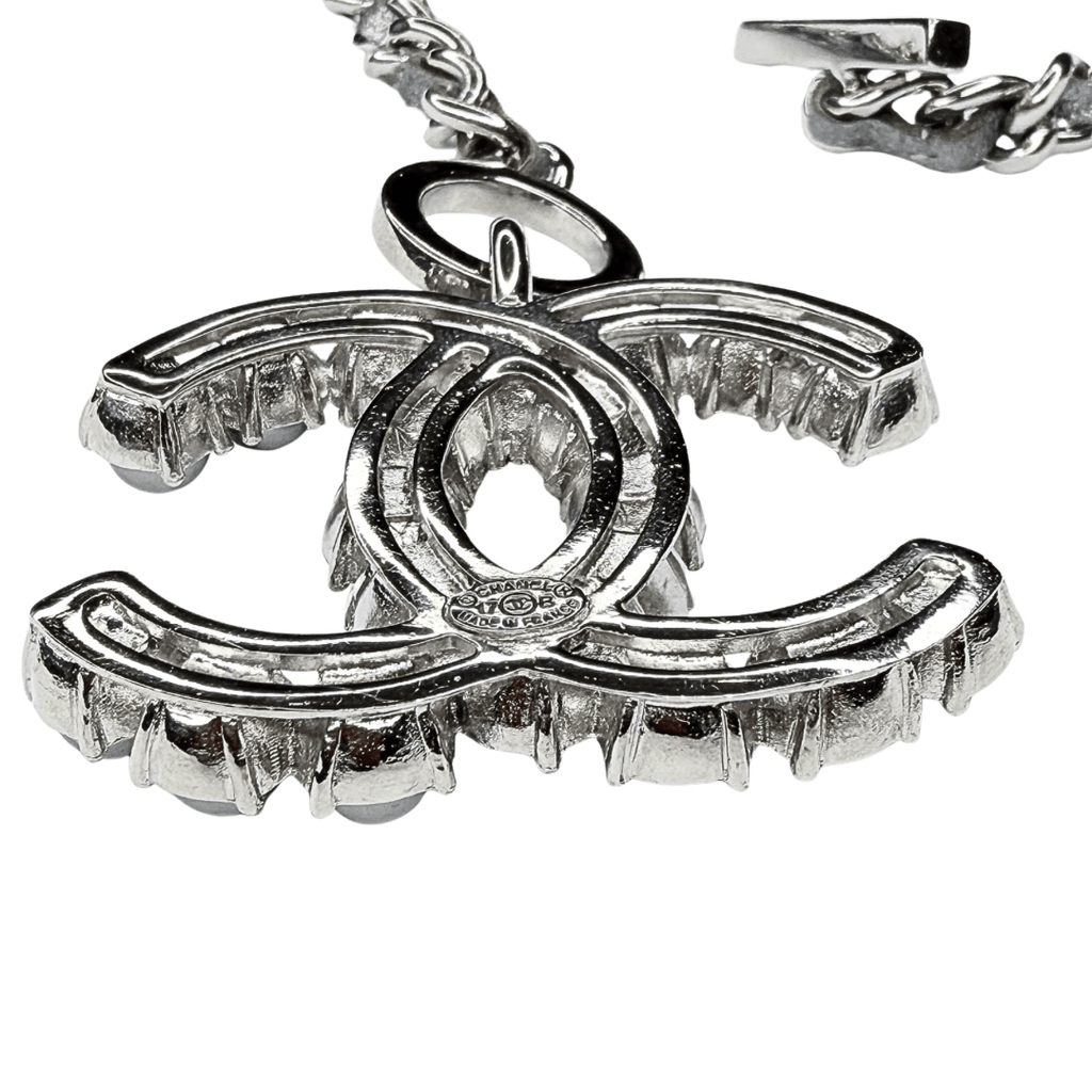 Chanel Leather Braided Chain CC Pendant Necklace