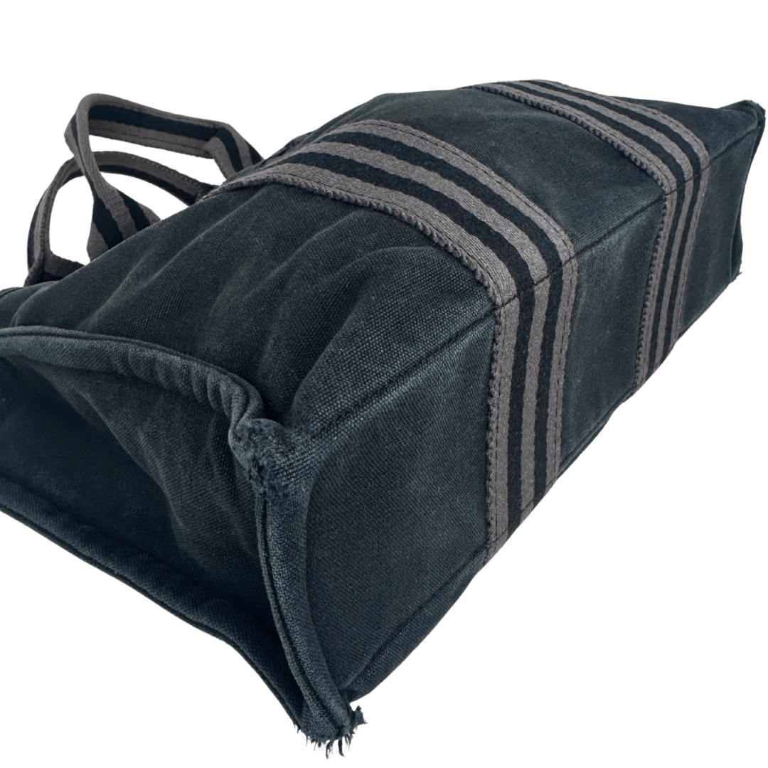 Hermes Black Toile Fourre-Tout Tote PM