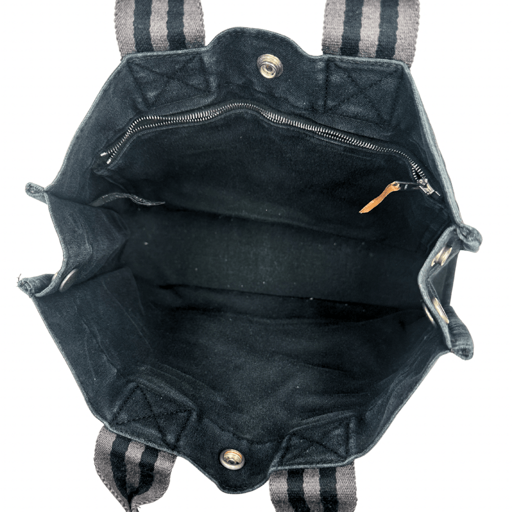 Hermes Black Toile Fourre-Tout Tote PM