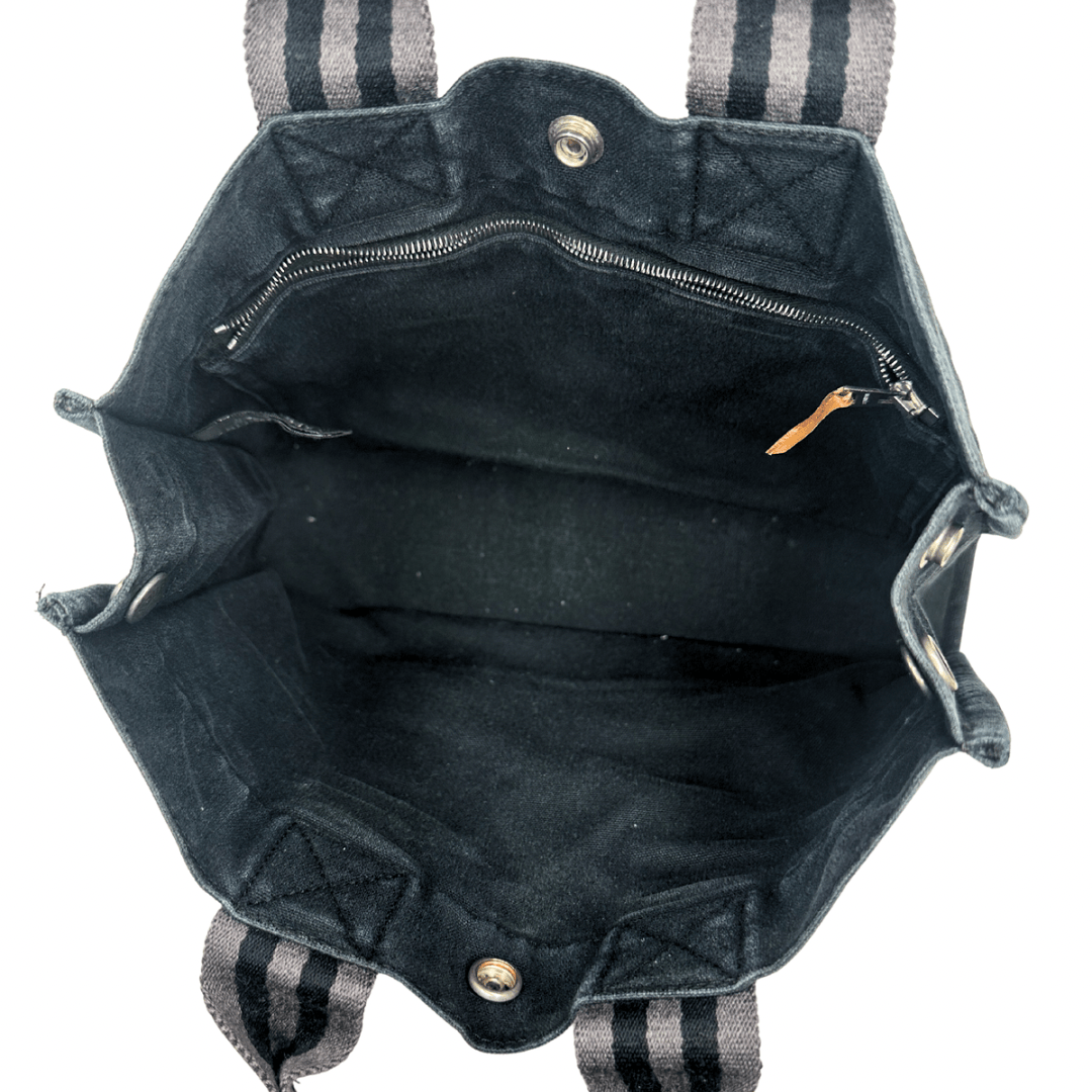 Hermes Black Toile Fourre-Tout Tote PM