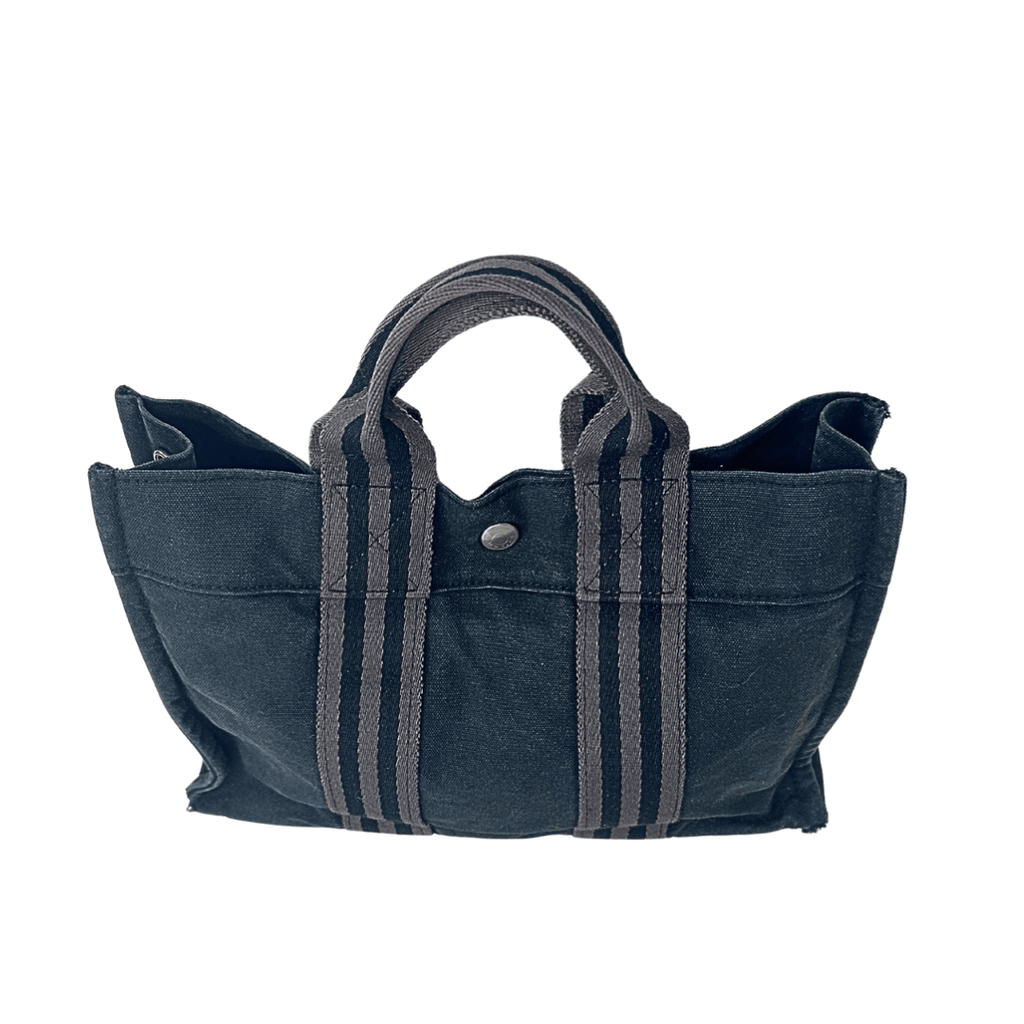 Hermes Black Toile Fourre-Tout Tote PM