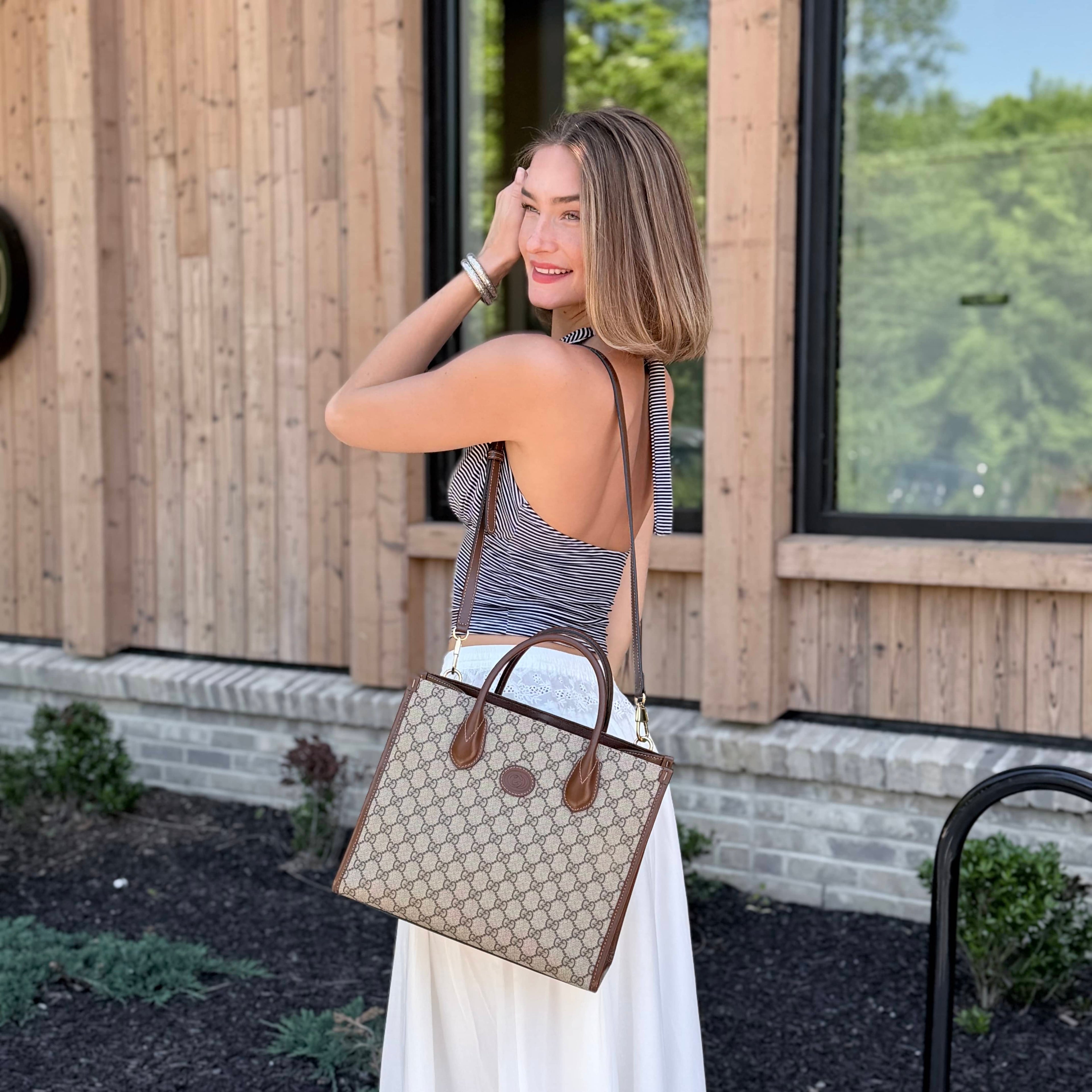 Gucci GG Supreme Small Tote w/ Strap
