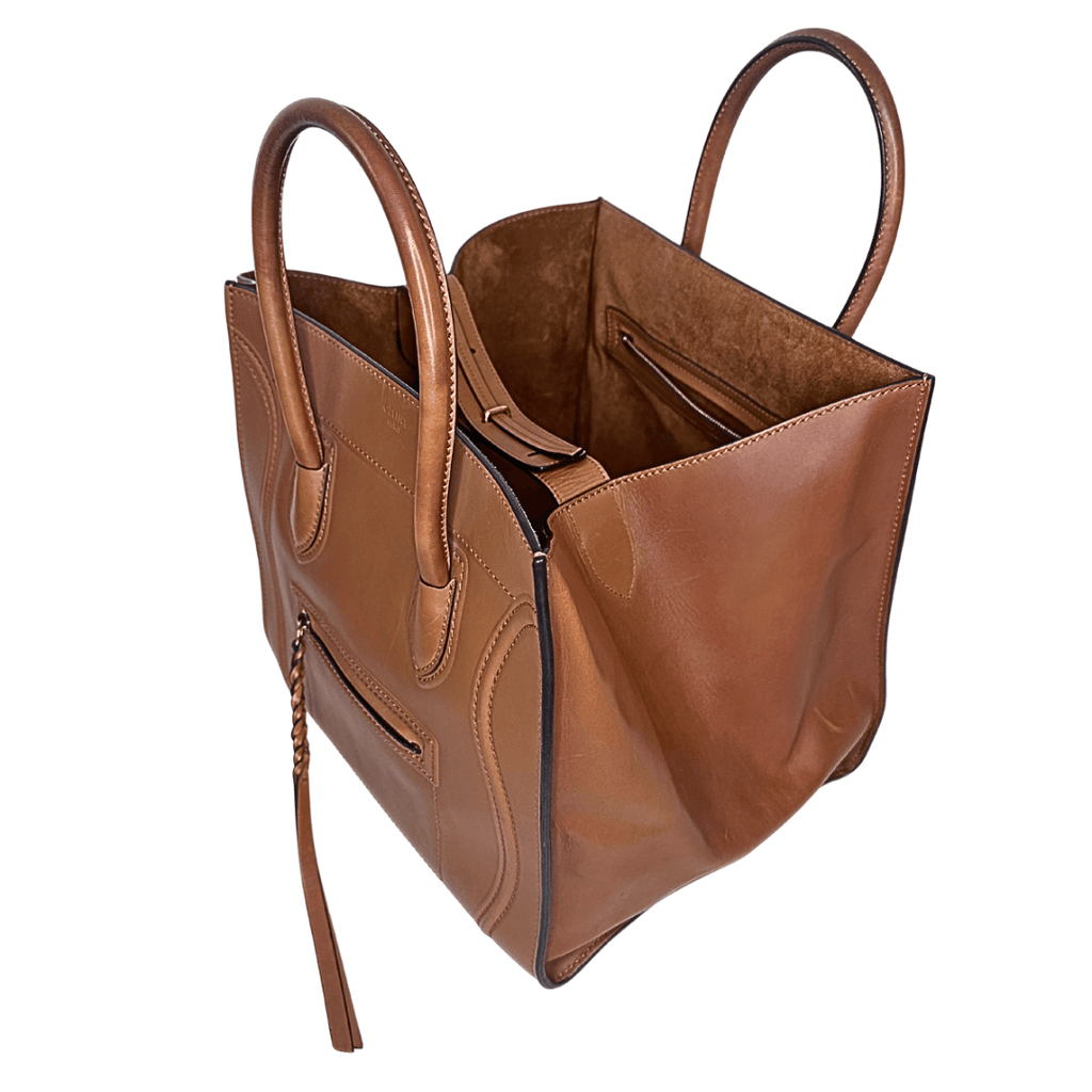 Celine Leather Luggage Phantom Medium Tote