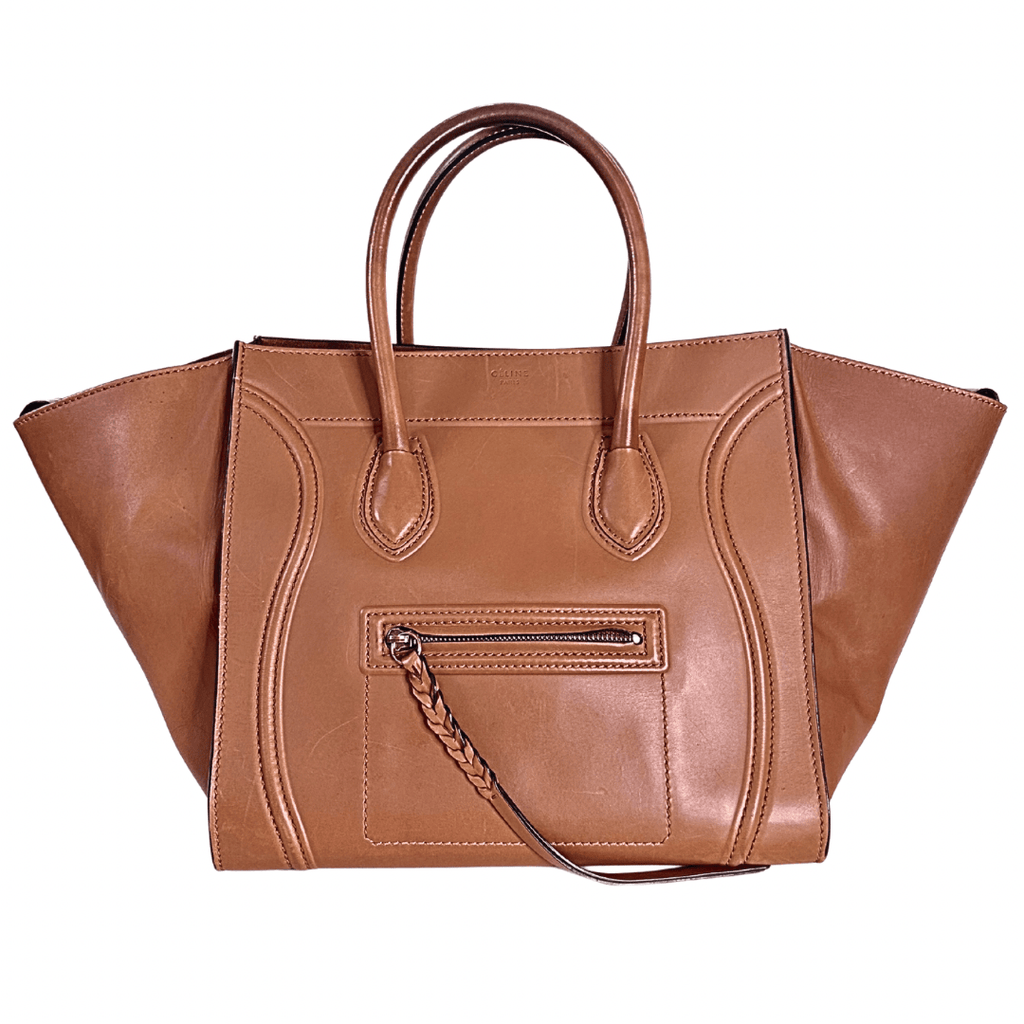 Celine Leather Luggage Phantom Medium Tote