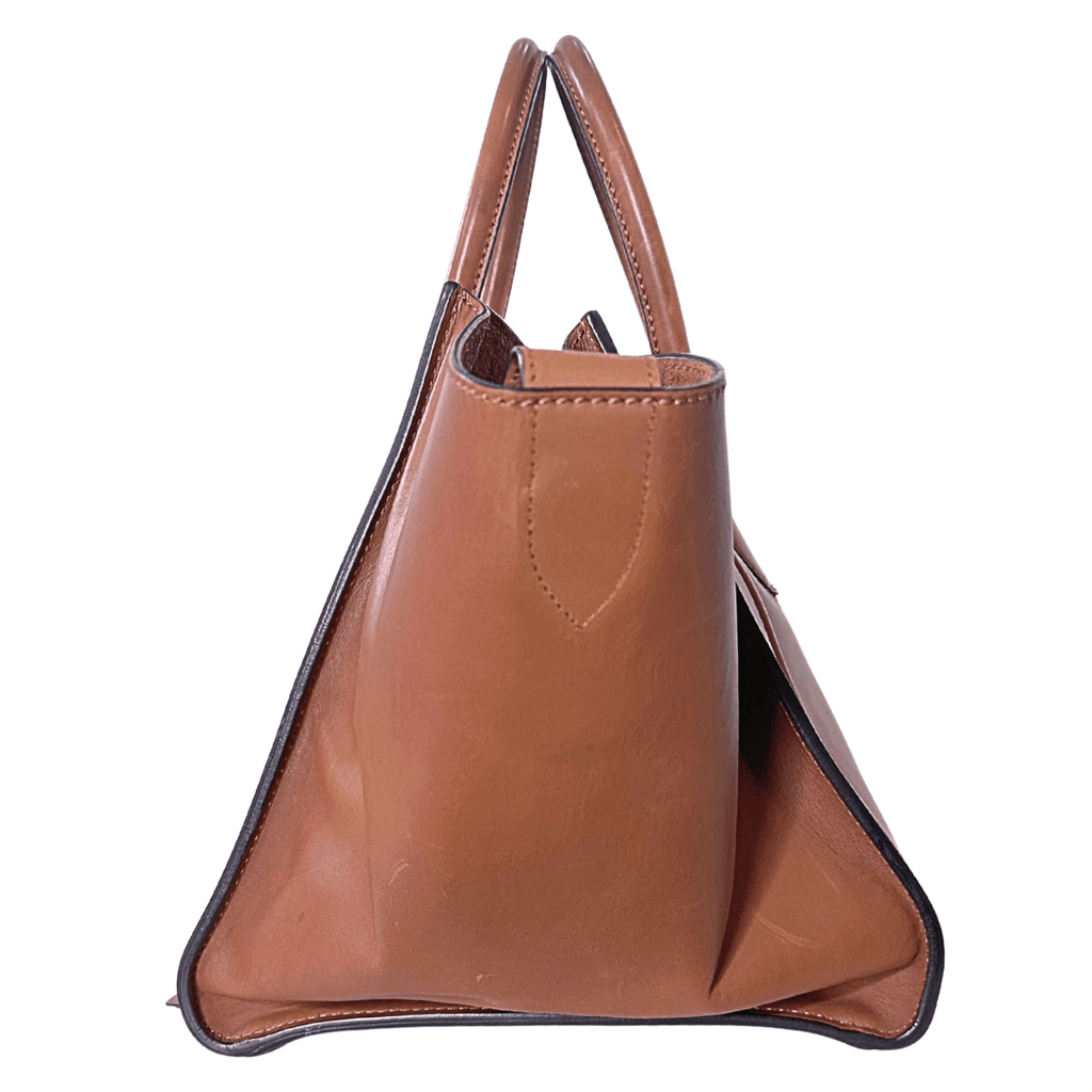 Celine Leather Luggage Phantom Medium Tote