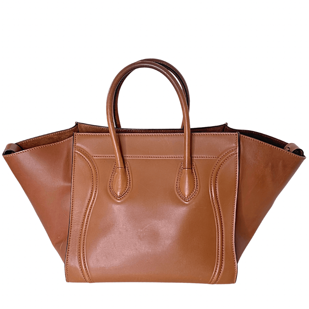 Celine Leather Luggage Phantom Medium Tote
