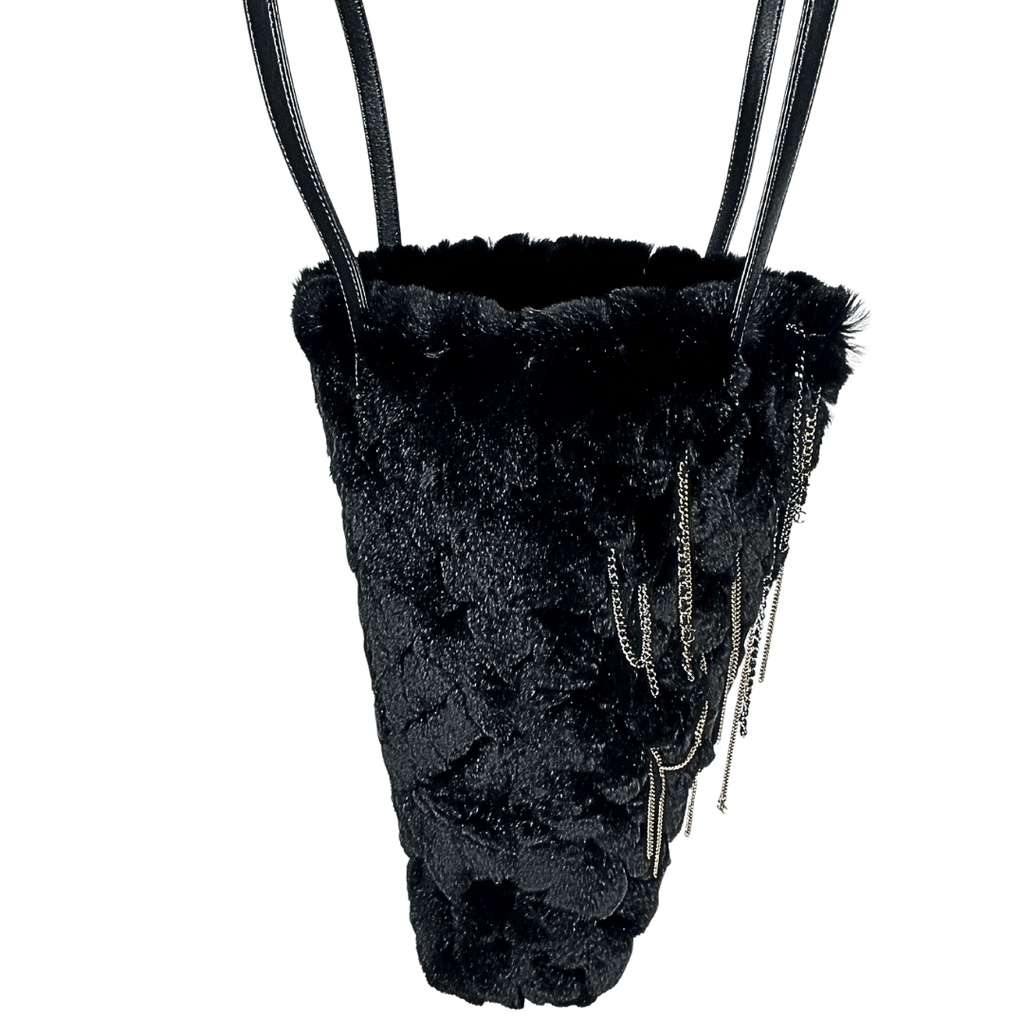 Chanel Orylag Fur Chain Shopping Bag