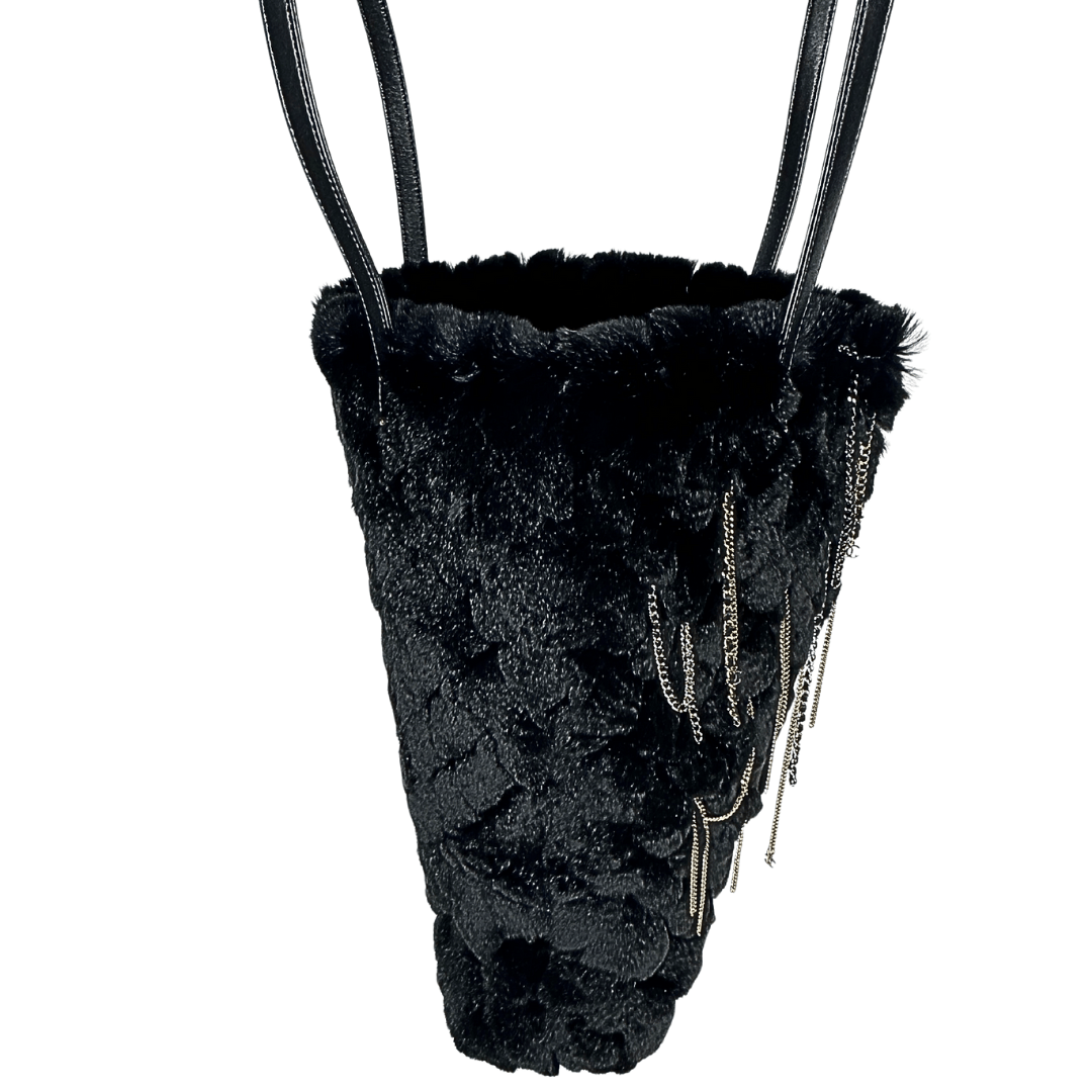 Chanel Orylag Fur Chain Shopping Bag