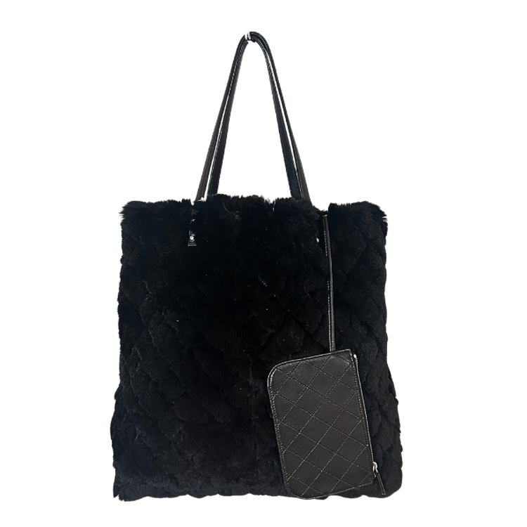 Chanel Orylag Fur Chain Shopping Bag