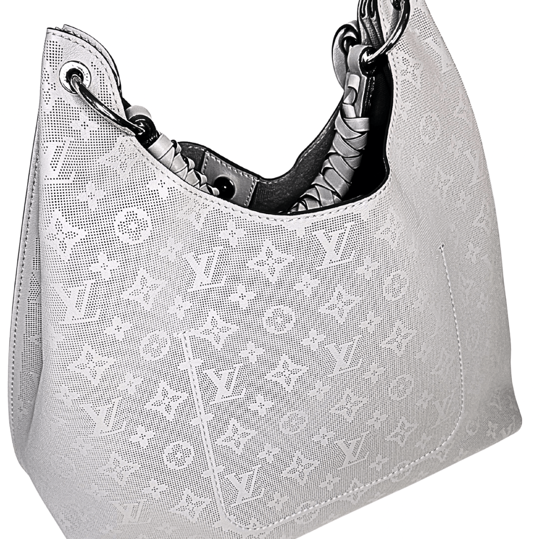 Louis Vuitton Reverse Mahina Carmel Hobo Gris Souris Gray