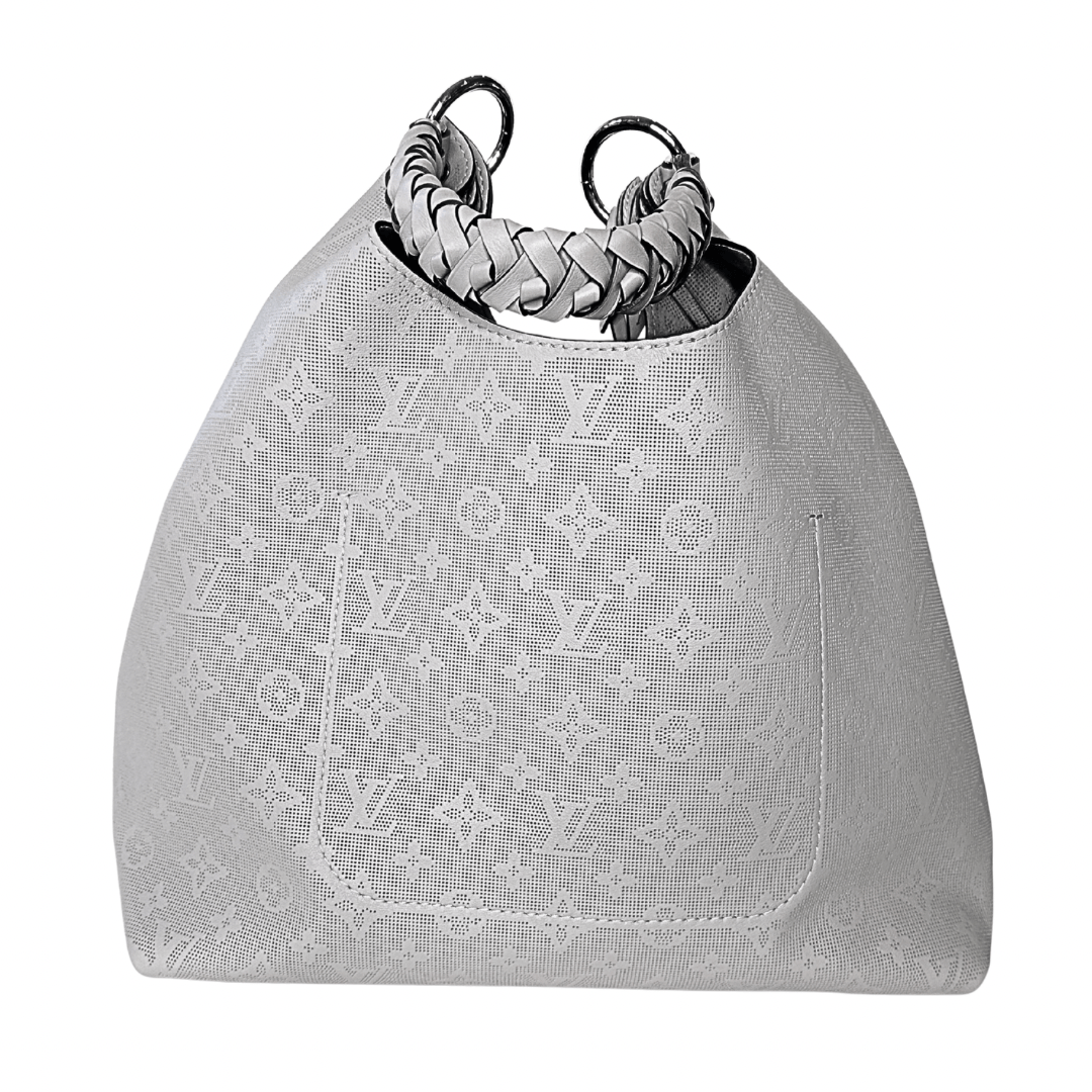 Louis Vuitton Reverse Mahina Carmel Hobo Gris Souris Gray