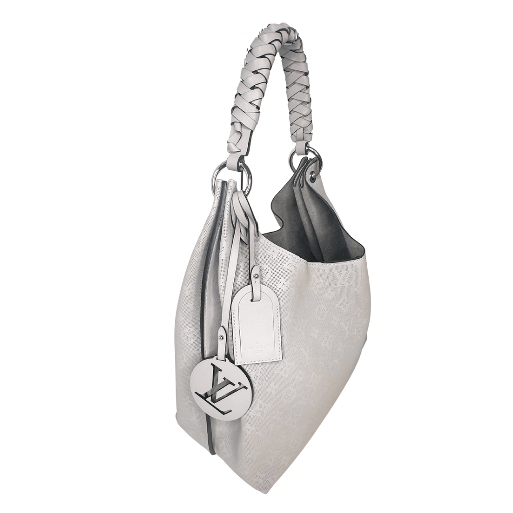 Louis Vuitton Reverse Mahina Carmel Hobo Gris Souris Gray