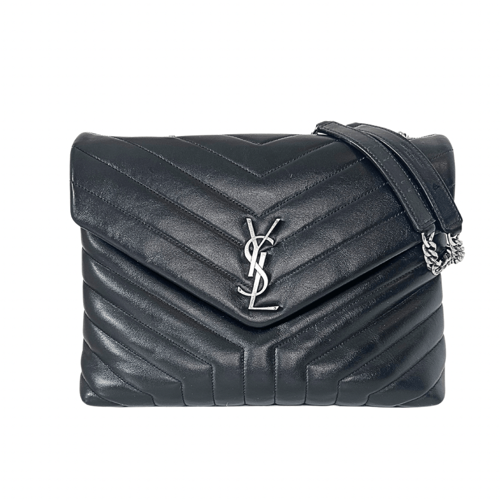 Saint Laurent Black Medium Matelasse Loulou Bag