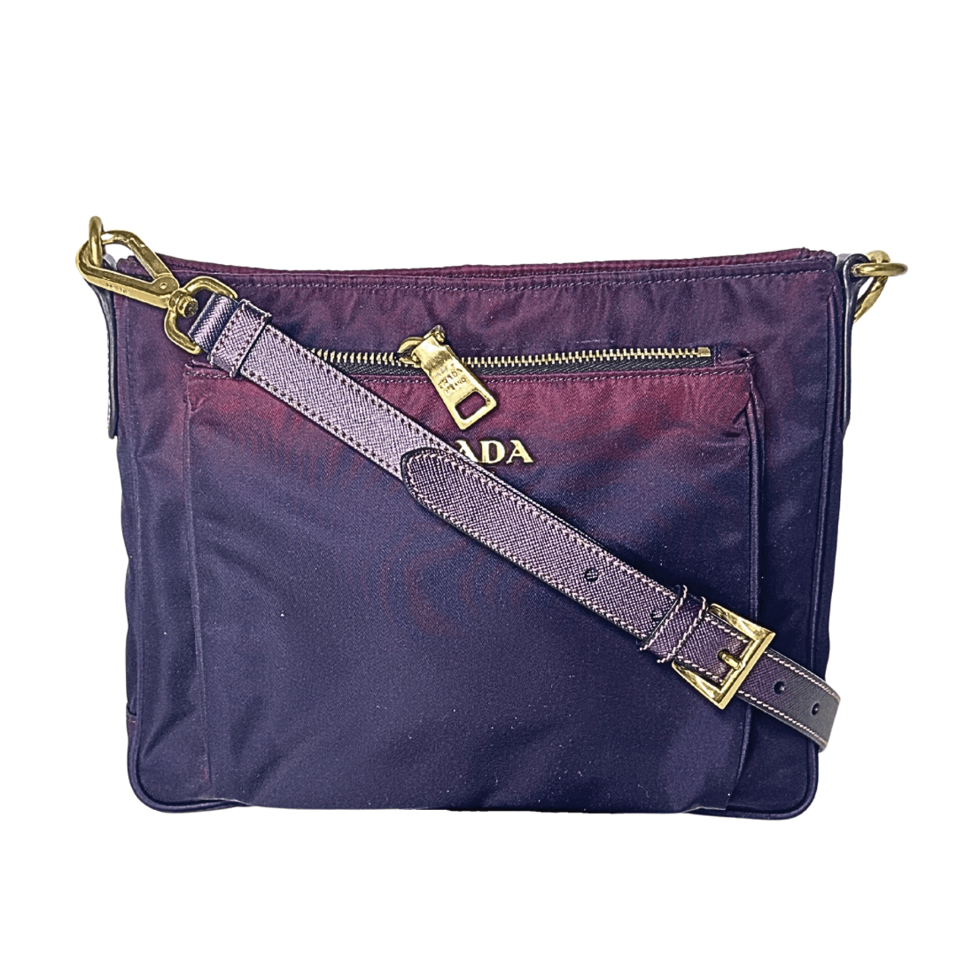 Prada Tessuto Bandoliera Ombre Messenger Bag