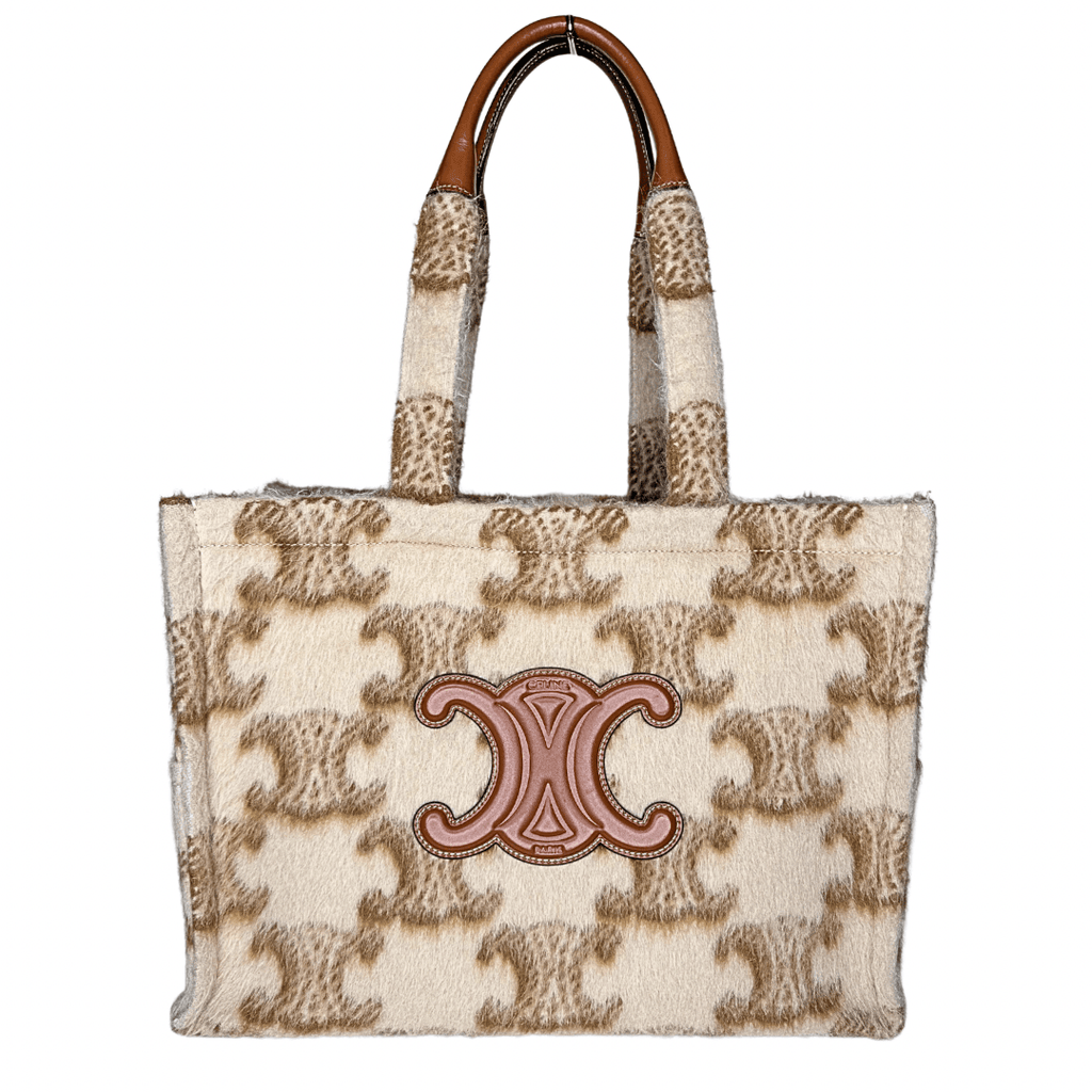 Celine Mohair Triomphe Cabas Thais Bag