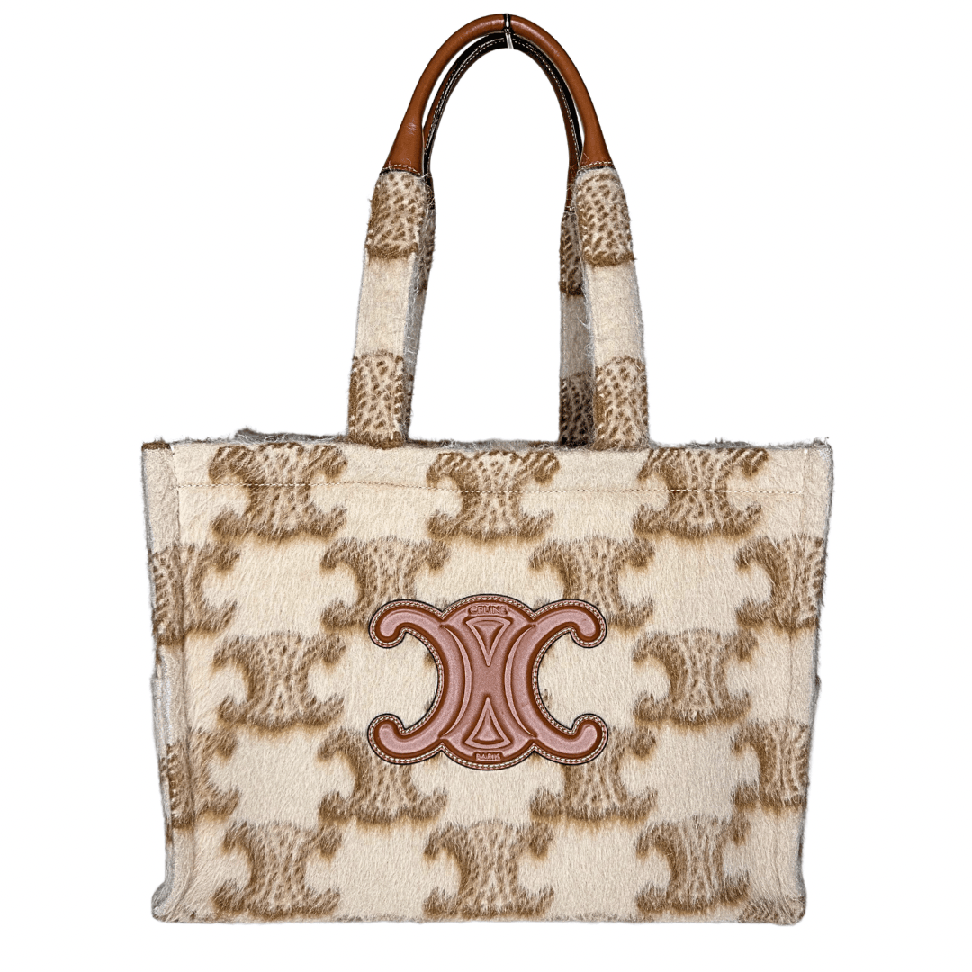 Celine Mohair Triomphe Cabas Thais Bag